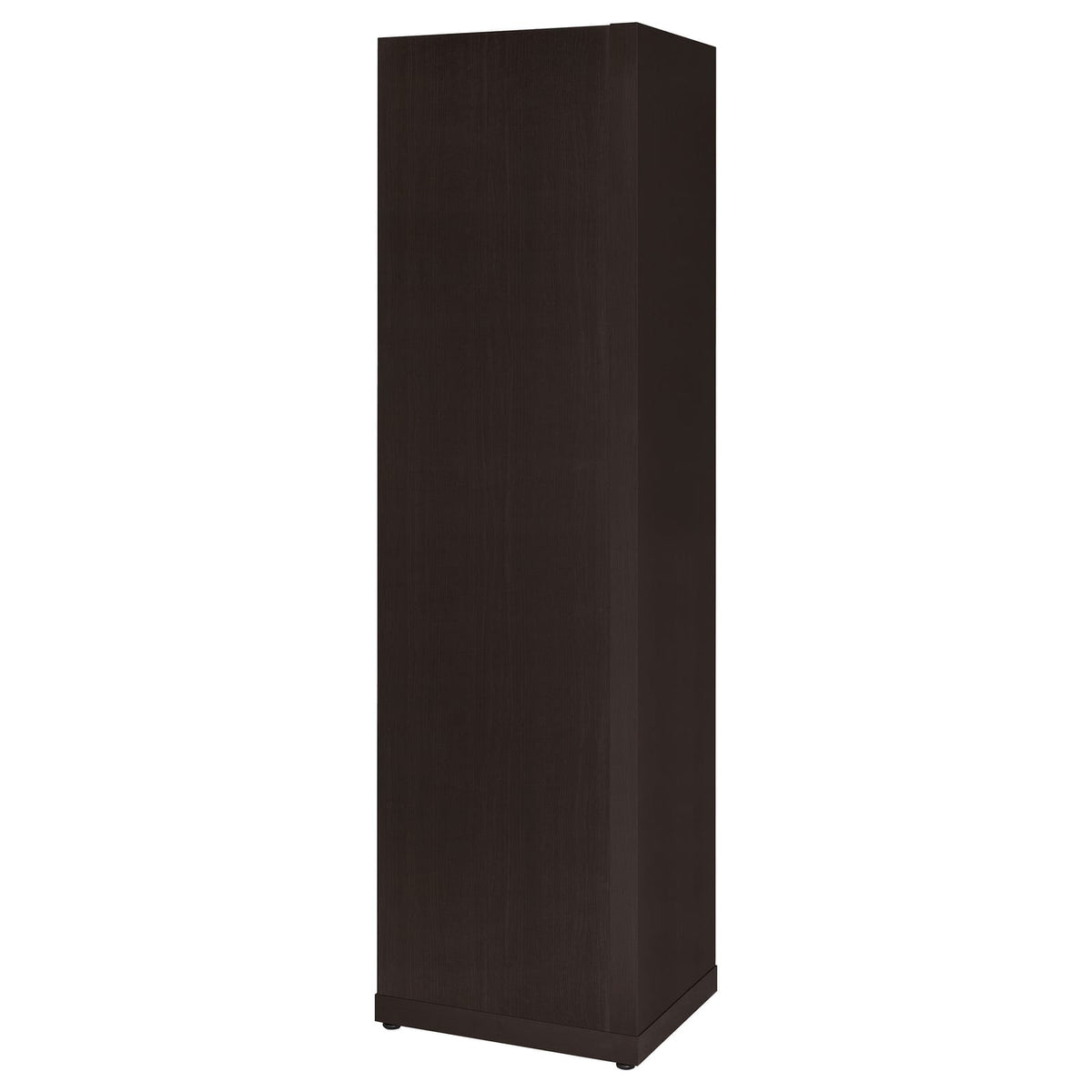 Cappuccino 6-Tier Corner Bookcase - Brown Wood Shelving