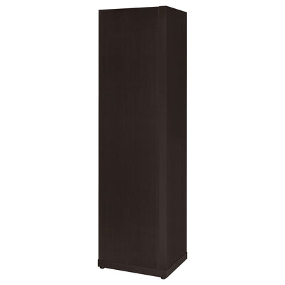 Cappuccino 6-Tier Corner Bookcase - Brown Wood Shelving