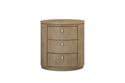 Beige Solid Wood Nightstand - 18x26x27.5"