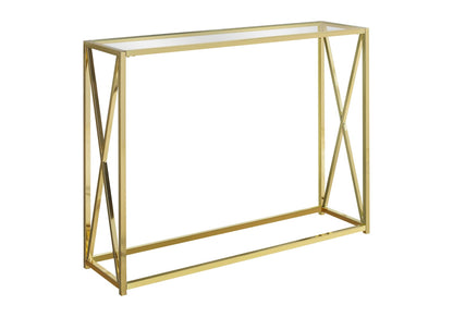 Gold Metal Accent Table - 42" Console Table for Living Room