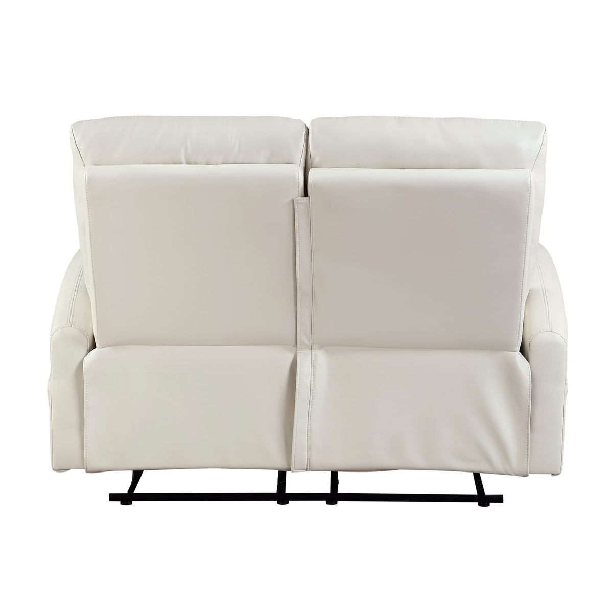 Beige Faux Leather Loveseat - 50.5" Modern Living Room Furniture
