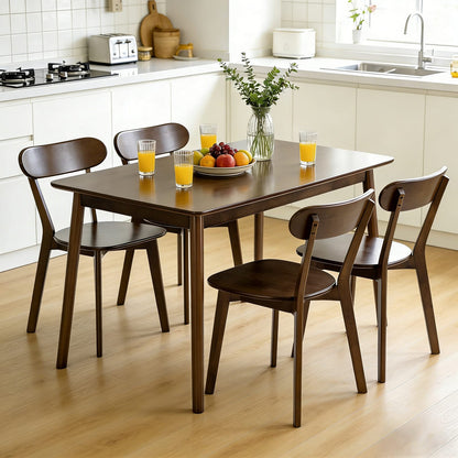 47" Walnut Solid Wood Dining Table - Kitchen Table for Dining Room