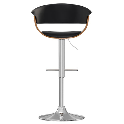 Black Metal Bar Stool - 23.7" Swivel Seat