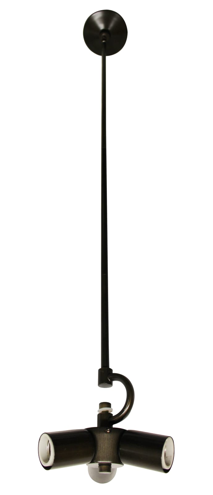 Oil-Rubbed Bronze Linen Pendant Light Fixture - 3 Lights