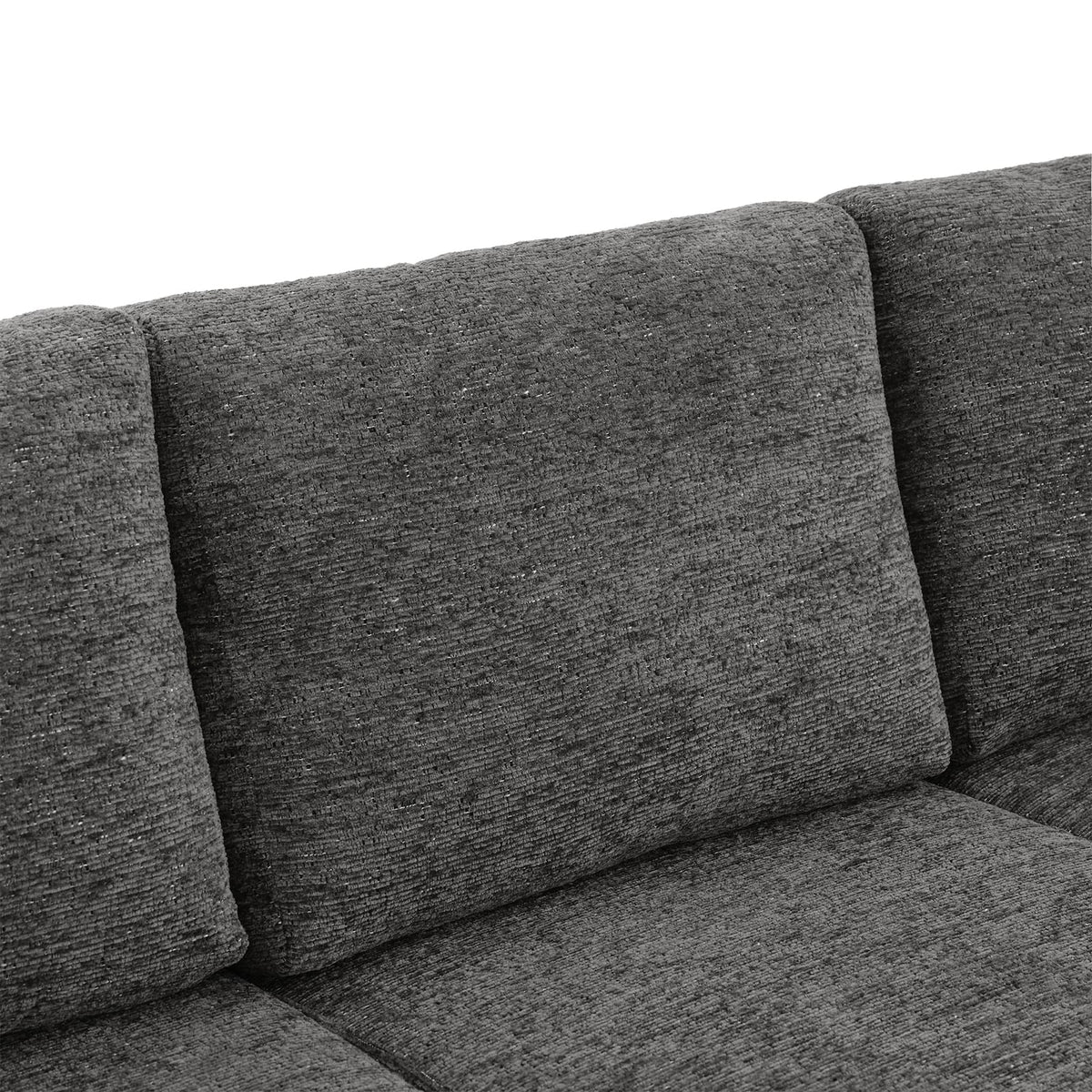 109.9" Grey Chenille U-Shaped Sofa Bed with Storage for Living Room