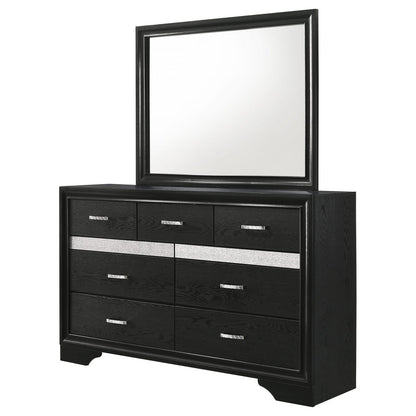 Black 7-Drawer Dresser Bedroom Furniture
