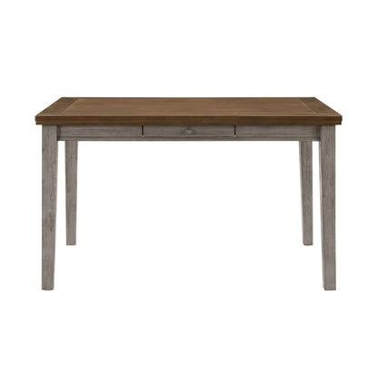 Traditional Cherry & Gray Counter Height Dining Table - Seats 6