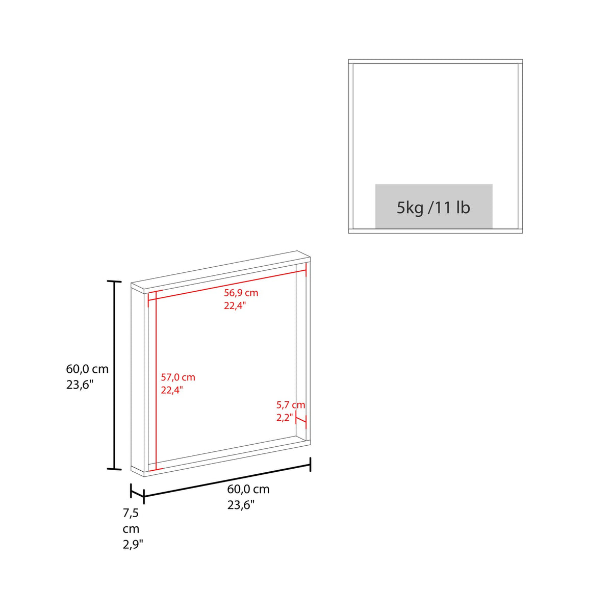 Modern White Wall Mirror Cabinet for Bathroom Storage Particle Board