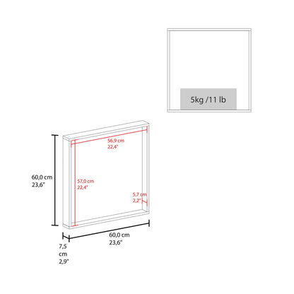 Modern White Wall Mirror Cabinet for Bathroom Storage Particle Board