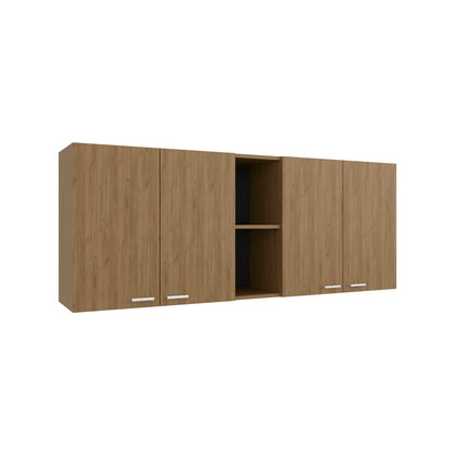 Wall Cabinet 24" H - Four Doors & Storage Shelves for Living Room