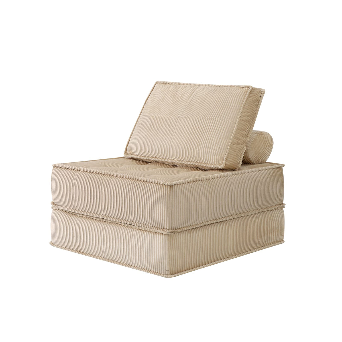 Camel Fabric Spring Sofa Chair for Modern Living Room Comfort