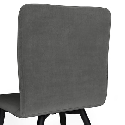Dark Gray Wood Dining Chairs - Set of 2