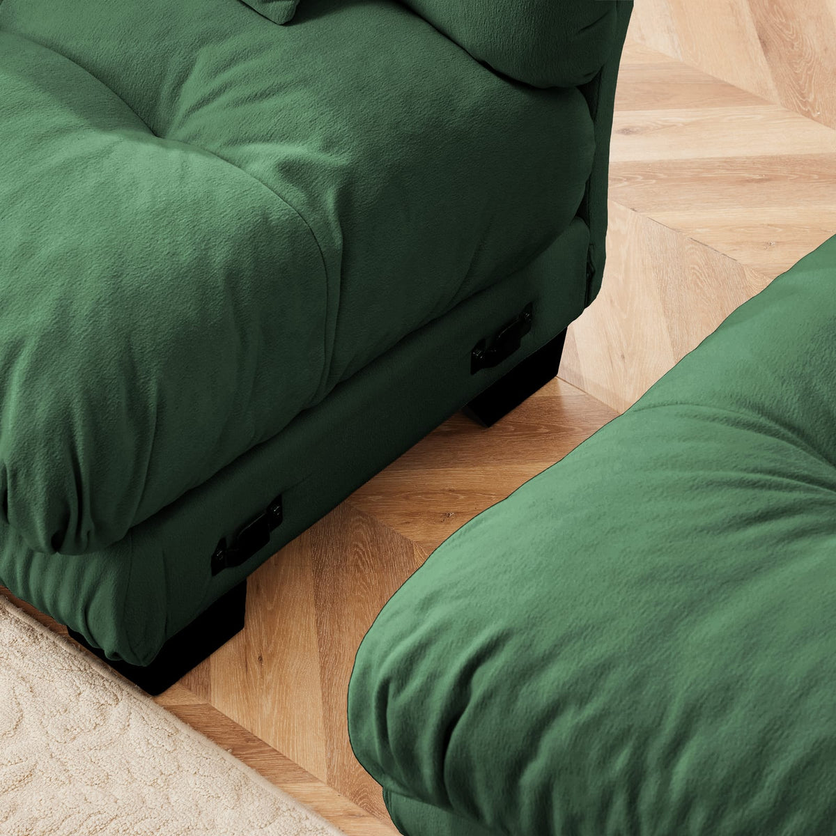 Green Chenille 1 Seat Sofa - 47.3" Sofa for Living Room