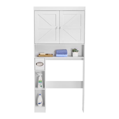 Over the Toilet Storage Cabinet - White, 67.4" H - Particle Board
