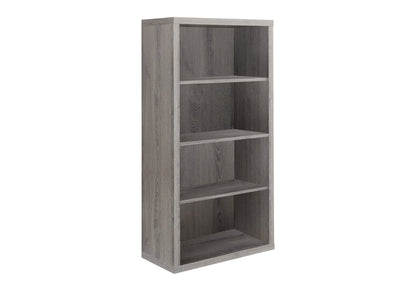 Taupe Particle Board 47.5" Bookshelf - 4 Shelves for Living Room