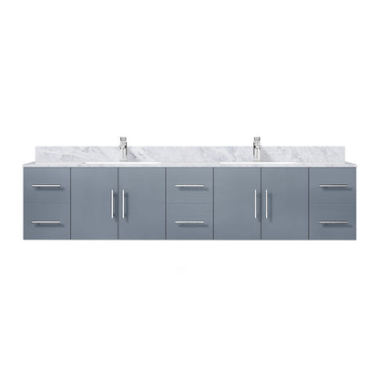 Dark Grey Bathroom Vanity with Marble Top & Faucet