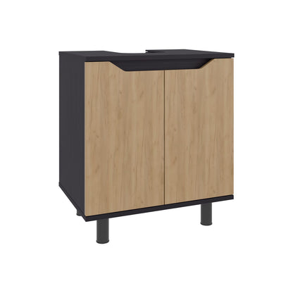 Marlo Under Sink Cabinet - Black, 22" Wide Storage for Bathrooms