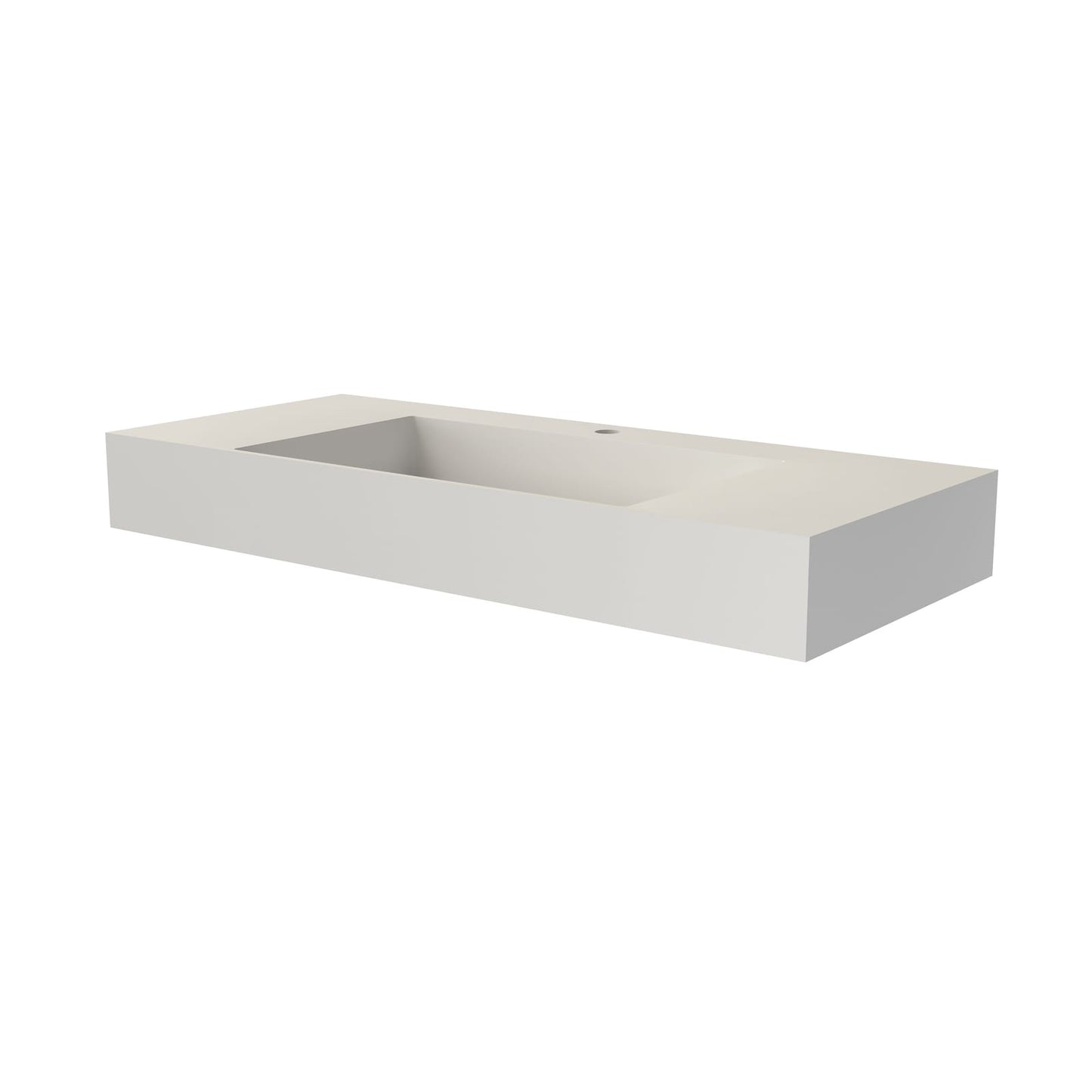 42 Inch Solid Surface Bathroom Vanity - White