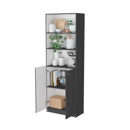 Sutton 2-Door Bookcase - Storage & Multi-Level Shelves