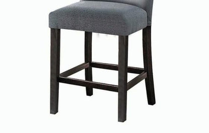 Espresso Wood Fabric Counter Height Dining Chair Set