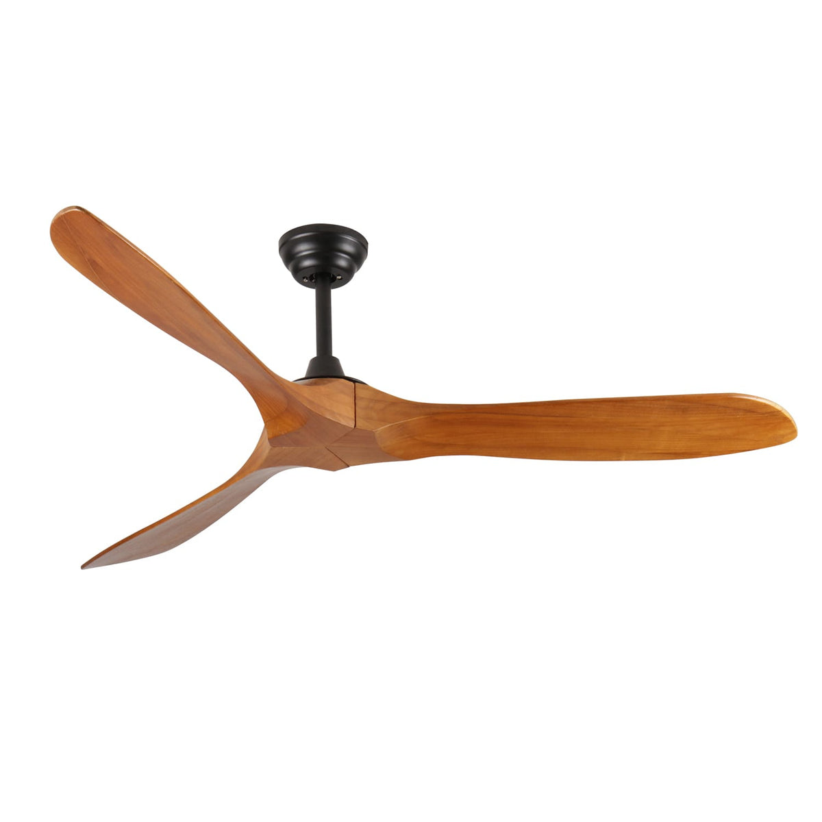 60 Inch Black Wood Ceiling Fan - Remote Control