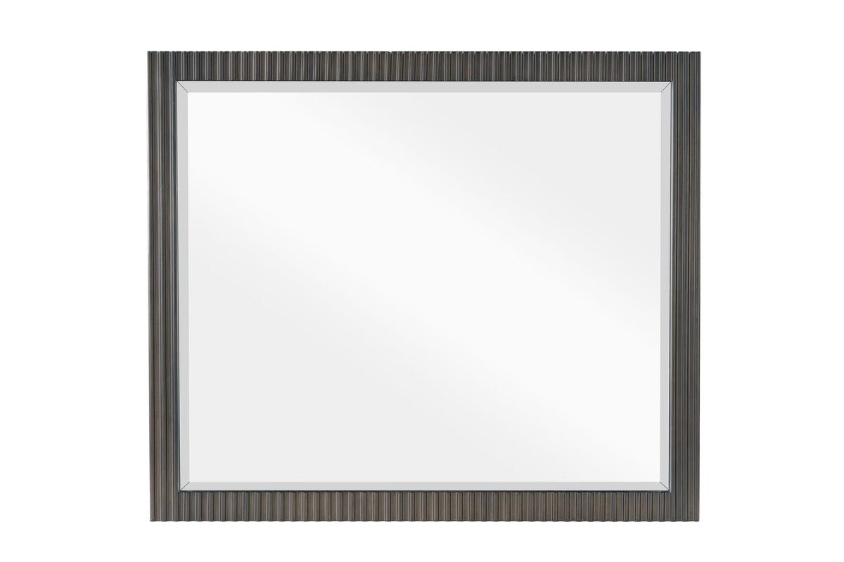 Espresso Mirror with Beveled Edge - 42" Vanity Mirror