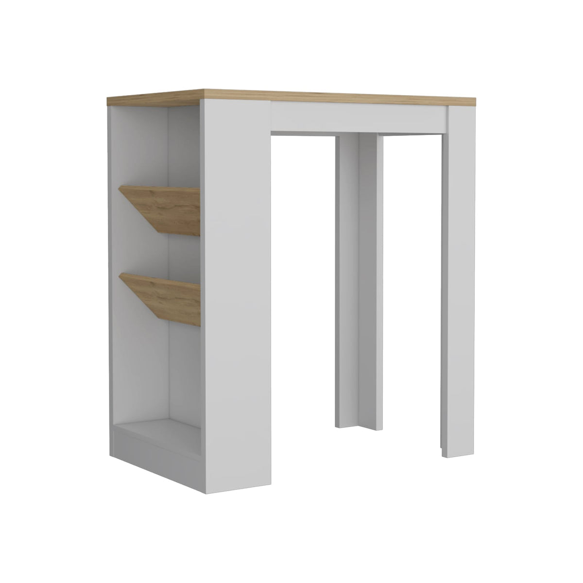 Syrah Kitchen Island - Rectangular Multicolor Particle Board