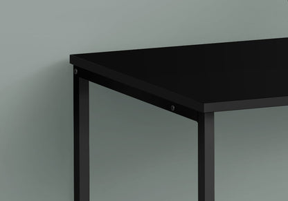 Computer Desk, Black Laminate - Home Office Storage Desk