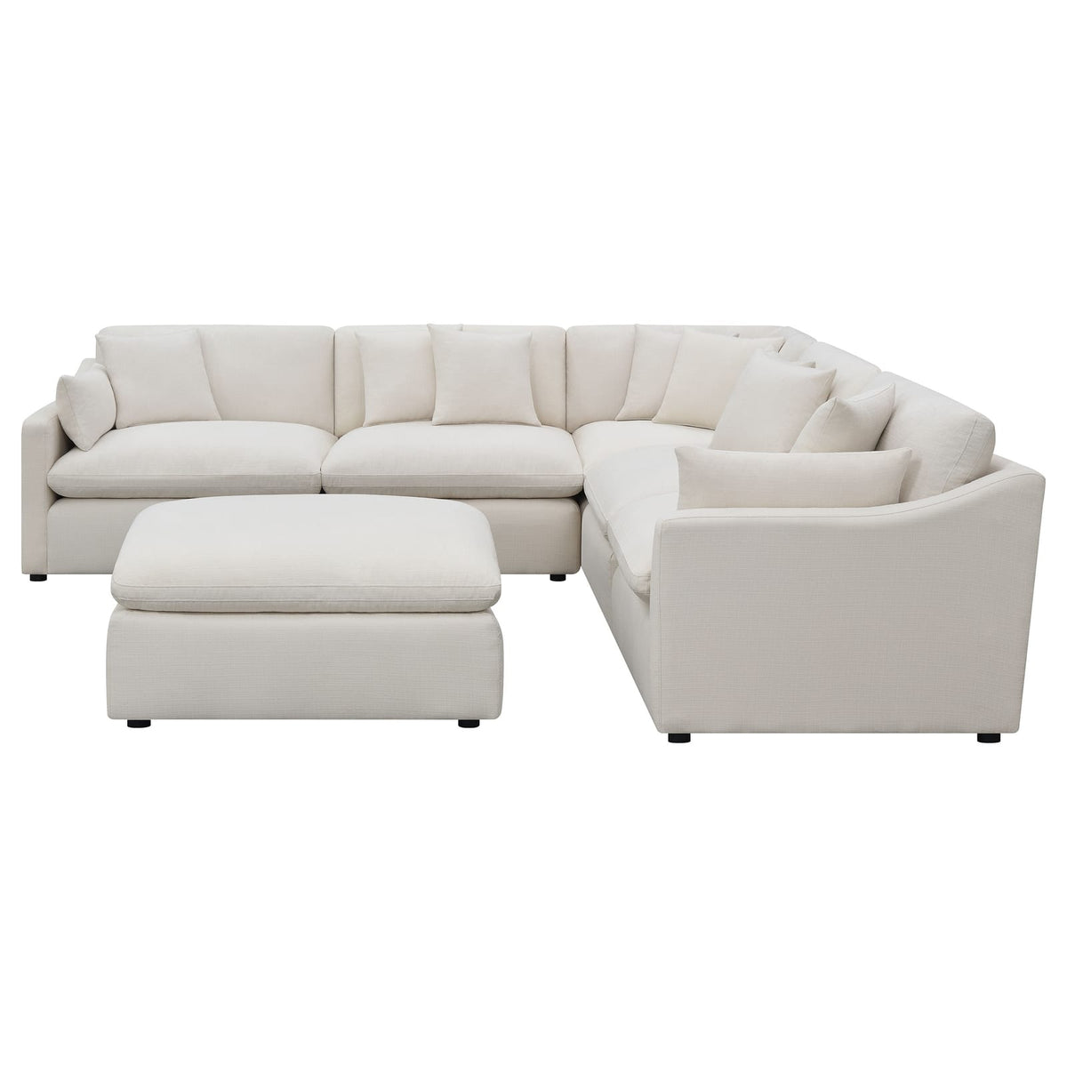 Greeley Ivory 6-Piece Upholstered Modular Sectional Sofa