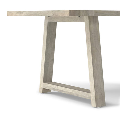 White Wood Dining Table - Seats Six
