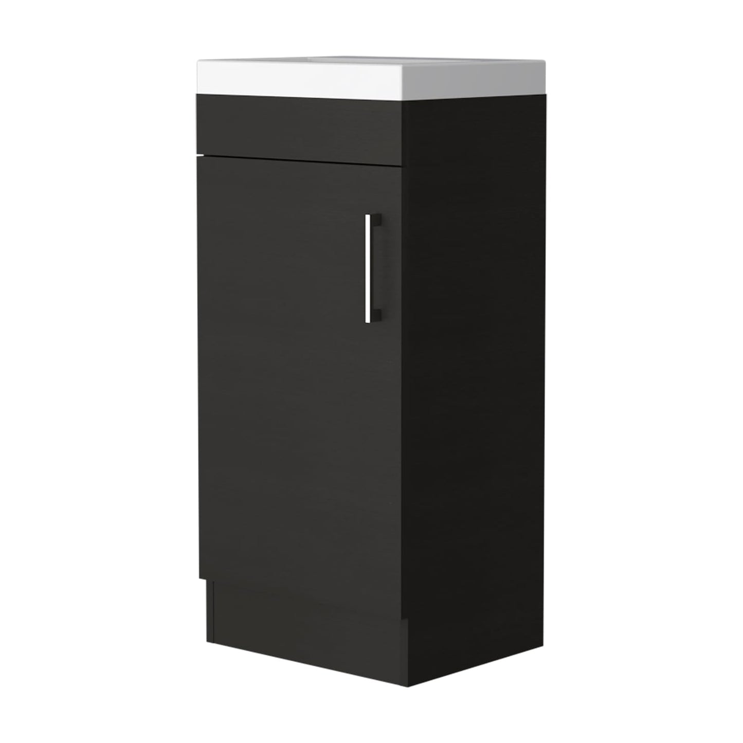 Wenge Bathroom Vanity with Storage - 34.65" Wide