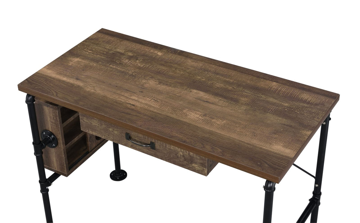 Black Oak Writing Desk with Storage Drawer
