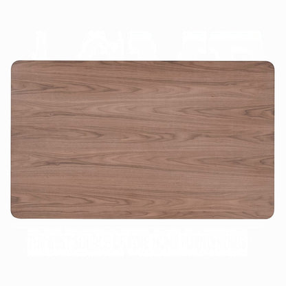 Modern Walnut Dining Table with Black Finish for Kitchen