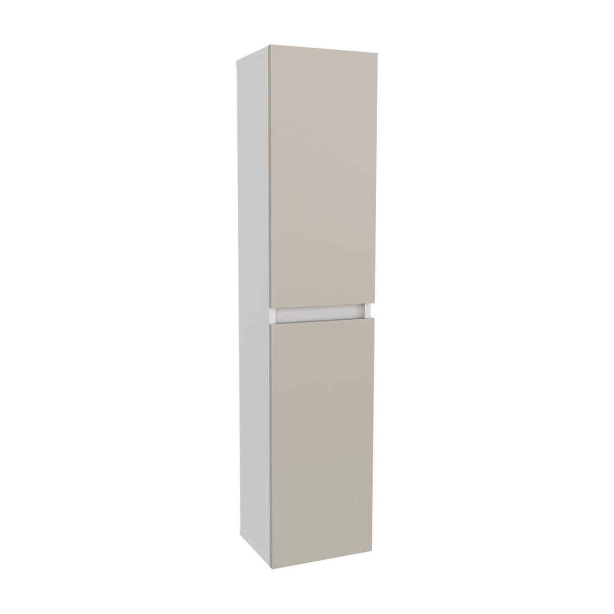 White Bathroom Cabinet - 2 Doors, 4 Shelves