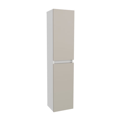 White Bathroom Cabinet - 2 Doors, 4 Shelves