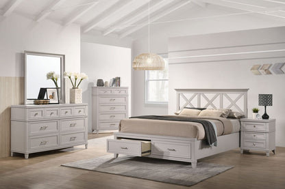 Gray Solid Wood Dresser with 6 Drawers for Bedroom Storage