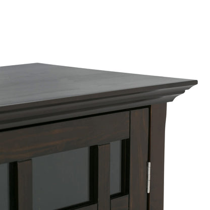 Dark Brown Wood Storage Cabinet - 39" Wide Bedroom Cabinet for Living Room