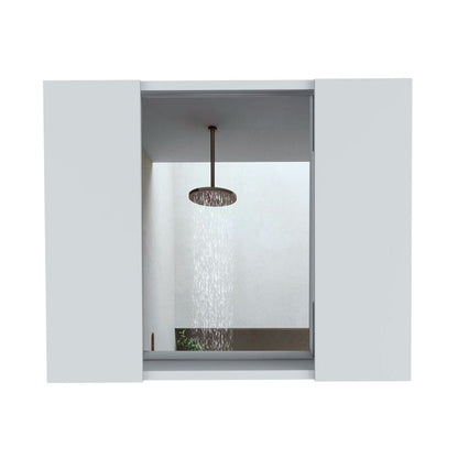 White Medicine Cabinet - 19" Double Door Storage for Bathroom