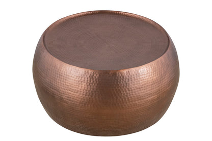 Copper Round Coffee Table - 32 Inch Modern Design