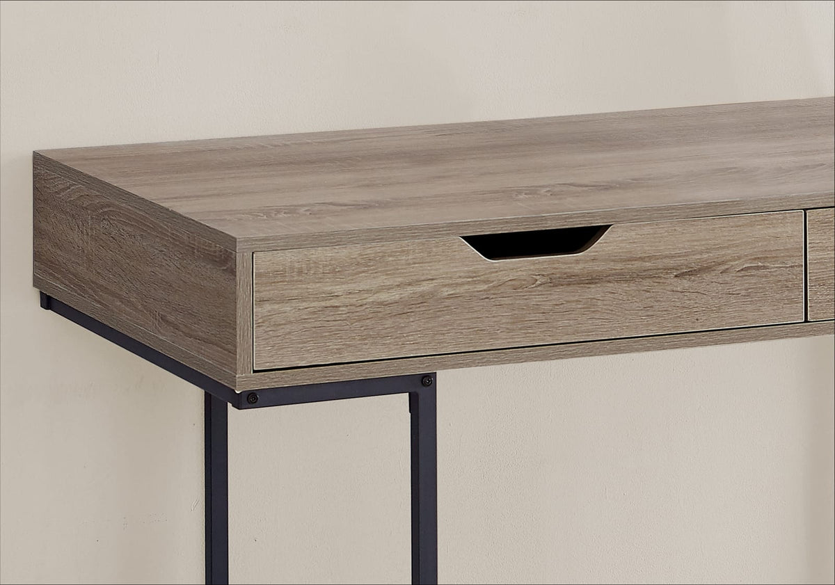 Computer Desk, Taupe Storage Drawers - 48"L Home Office Desk