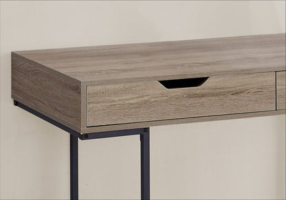 Computer Desk, Taupe Storage Drawers - 48"L Home Office Desk
