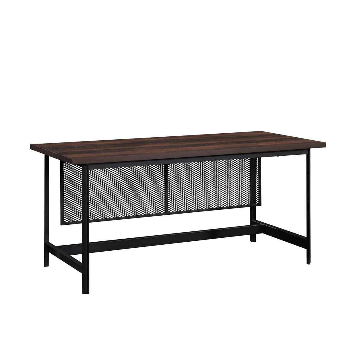 Industrial Brown Executive Desk for Home Office Productivity