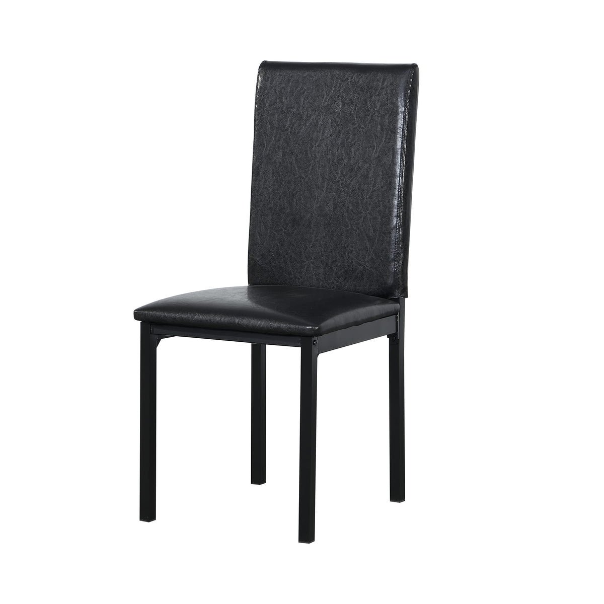 4-Piece Metal Frame Dining Seats - Black