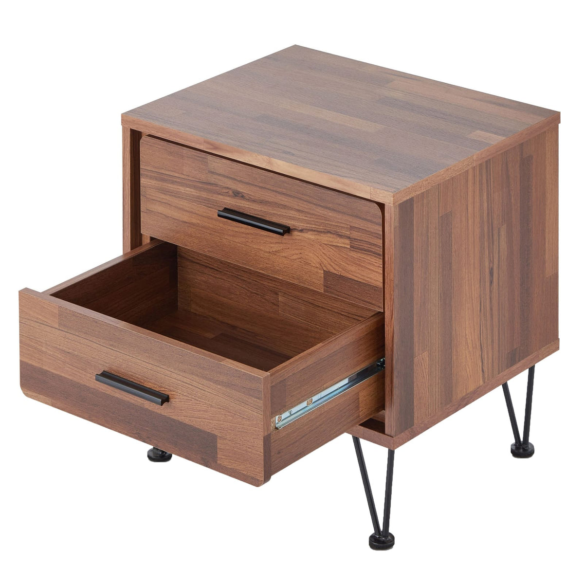 Walnut 2-Drawer Accent Table - Modern Style for Living Room
