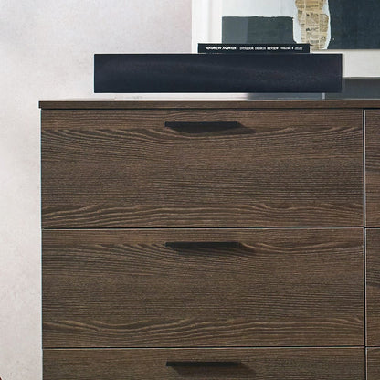 Morgan Farmhouse Six-Drawer Jumbo Dresser - Espresso Solid Wood