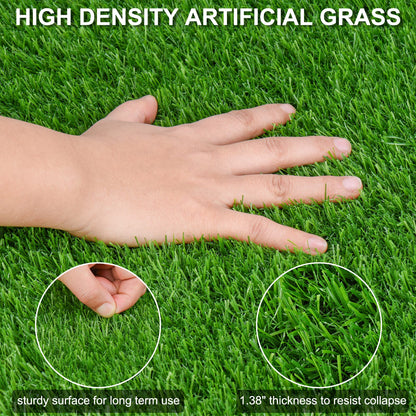 Realistic Green Artificial Grass Runner for Garden Patio Decor