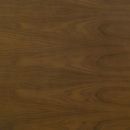 Dark Walnut Mid-Century Dining Table - Seats 6