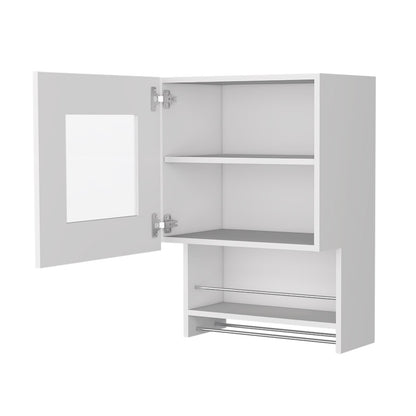 White Kitchen Server with Spice Rack - 28.74" Wide
