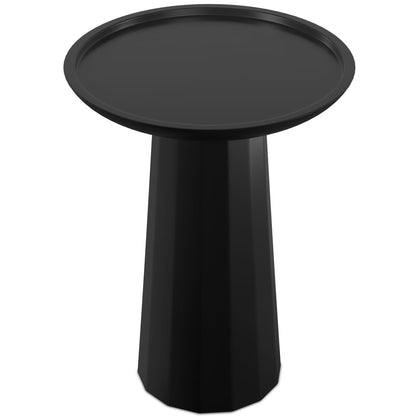 13"D x 13"W Black Wood Accent Table - Small Table for Living Room