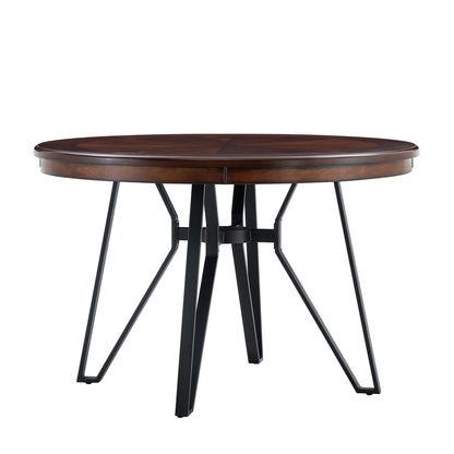 Round Brown Dining Table - Seats 4 for Kitchen Dining Rooms